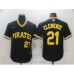 Men's Pittsburgh Pirates #21 Roberto Clemente Nike Black MLB Stitched Jersey