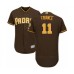 Men's San Diego Padres #11 Ty France Brown Alternate Flex Base Authentic Collection Baseball Player Stitched Jersey