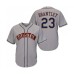 Men's Houston Astros #23 Michael Brantley Replica Grey Road Cool Base Baseball Jersey