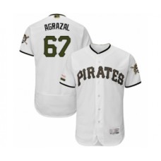 Men's Pittsburgh Pirates #67 Dario Agrazal White Alternate Authentic Collection Flex Base Baseball Player Stitched Jersey