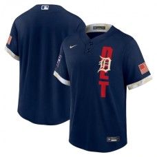 Men's Detroit Tigers Blank Nike Navy 2021 MLB All-Star Game Replica Stitched Jersey