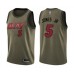 Men's Miami Heat #5 Derrick Jones Jr Swingman Green Salute to Service Basketball Stitched Jersey