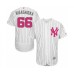 Men's New York Yankees #66 Kyle Higashioka Authentic White 2016 Mother's Day Fashion Flex Base Baseball Player Stitched Jersey