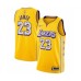 Men's Los Angeles Lakers #23 LeBron James Swingman Gold 2019-20 City Edition Basketball Stitched Jersey