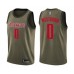 Men's Houston Rockets #0 Russell Westbrook Swingman Green Salute to Service Basketball Jersey