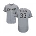 Men's Chicago White Sox #33 James McCann Grey Road Flex Base Authentic Collection Baseball Jersey