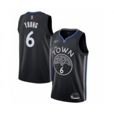 Men's Golden State Warriors #6 Nick Young Swingman Black Basketball Stitched Jersey - 2019 20 City Edition