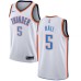 Men's Nike Oklahoma City Thunder #5 Devon Hall Swingman White NBA Jersey - Association Edition