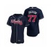 Men's Atlanta Braves #77 Luke Jackson Nike Navy Authentic 2020 Alternate Stitched Jersey