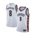 Men's Brooklyn Nets #8 Spencer Dinwiddie Swingman White Basketball Stitched Jersey - 2019 20 City Edition