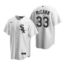 Men's Nike Chicago White Sox #33 James McCann White Home Stitched Baseball Jersey