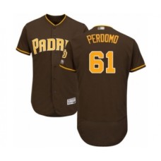 Men's San Diego Padres #61 Luis Perdomo Brown Alternate Flex Base Authentic Collection Baseball Player Stitched Jersey