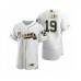 Men's Atlanta Braves #19 Shane Greene Nike White Authentic Golden Edition Stitched Jersey