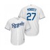 Men's Kansas City Royals #27 Adalberto Mondesi Replica White Home Cool Base Baseball Jersey