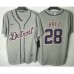 Men's Detroit Tigers #28 Javier Baez Grey Stitched Cool Base Nike Jersey