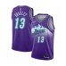 Men's Utah Jazz #13 Tony Bradley Authentic Purple Hardwood Classics Basketball Stitched Jersey