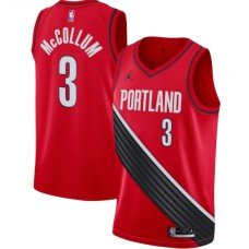 Men's Portland Trail Blazers #3 C.J. McCollum Jordan Brand Red 2020-21 Swingman Stitched Jersey