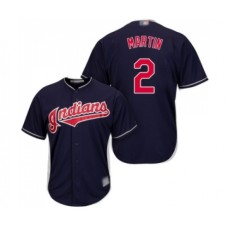 Men's Cleveland Indians #2 Leonys Martin Replica Navy Blue Alternate 1 Cool Base Baseball Jersey