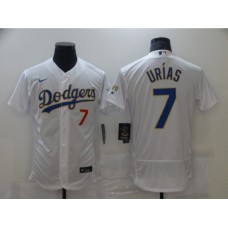 Men's Nike Los Angeles Dodgers #7 Julio Urias White Champions Authentic Stitched Jersey