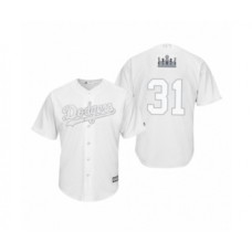 Men's Los Angeles Dodgers #31 Joc Pederson White 2019 Players Weekend Replica Stitched Jersey