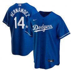 Men's Los Angeles Dodgers #14 Enrique Hernndez Nike Royal 2020 World Series Champions Alternate Replica Player Stitched Jersey