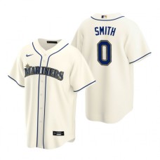 Men's Nike Seattle Mariners #0 Mallex Smith Cream Alternate Stitched Baseball Jersey