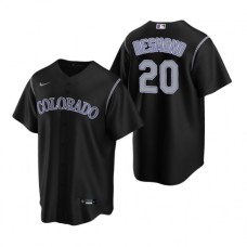 Men's Nike Colorado Rockies #20 Ian Desmond Black Alternate Stitched Baseball Jersey