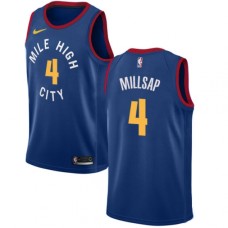 Men's Nike Denver Nuggets #4 Paul Millsap Swingman Light Blue Alternate NBA Jersey Statement Edition