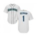 Men's Seattle Mariners #1 Tim Beckham Replica White Home Cool Base Baseball Jersey