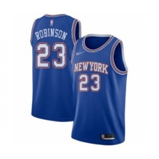 Men's New York Knicks #23 Mitchell Robinson Authentic Blue Basketball Stitched Jersey - Statement Edition