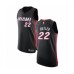 Men's Miami Heat #22 Jimmy Butler Authentic Black Basketball Jersey - Icon Edition