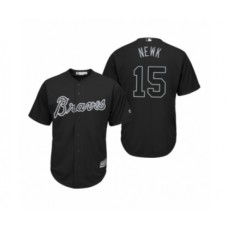 Men's Atlanta Braves #15 Sean Newcomb Newk Black 2019 Players Weekend Replica Stitched Jersey