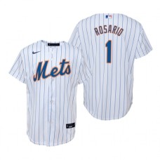 Men's Nike New York Mets #1 Amed Rosario White Home Stitched Baseball Jersey