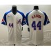 Men's Atlanta Braves #44 Hank Aaron Number White 2023 City Connect Cool Base Stitched Jersey