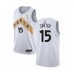 Men's Toronto Raptors #15 Vince Carter Swingman White 2019 Basketball Finals Champions Jersey - City Edition