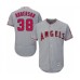 Men's Los Angeles Angels of Anaheim #38 Justin Anderson Grey Road Flex Base Authentic Collection Baseball Player Stitched Jersey