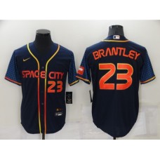 Men's Toddler Houston Astros #23 Michael Brantley Nike Navy 2022 City Connect Player Stitched Jersey