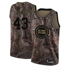 Men's Nike Detroit Pistons #43 Grant Long Swingman Camo Realtree Collection NBA Jersey