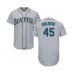 Men's Seattle Mariners #45 Taylor Guilbeau Grey Road Flex Base Authentic Collection Baseball Player Stitched Jersey