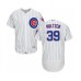 Men's Chicago Cubs #39 Danny Hultzen White Home Flex Base Authentic Collection Baseball Player Stitched Jersey