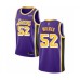 Men's Los Angeles Lakers #52 Jamaal Wilkes Authentic Purple Basketball Jerseys - Icon Edition