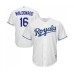 Men's Kansas City Royals #16 Martin Maldonado Replica White Home Cool Base Baseball Jersey