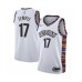 Men's Brooklyn Nets #17 Garrett Temple Swingman White Basketball Stitched Jersey - 2019 20 City Edition