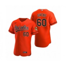 Men's Baltimore Orioles #60 Mychal Givens Nike Orange Authentic 2020 Alternate Stitched Jersey