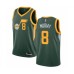 Men's Utah Jazz #8 Emmanuel Mudiay Green Swingman Stitched Jersey - Earned Edition