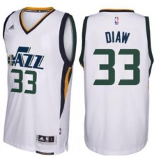 Men's Utah Jazz #33 Boris Diaw adidas White New Swingman Home Jersey