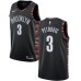 Men's Nike Brooklyn Nets #3 Drazen Petrovic Swingman Black NBA Jersey - 2018 19 City Edition