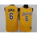 Men's Nike Los Angeles Lakers #6 LeBron James Yellow Basketball Swingman Association Edition Stitched Jersey