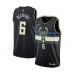 Men's Milwaukee Bucks #6 Eric Bledsoe Authentic Black Finished Basketball Stitched Jersey - Statement Edition