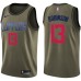 Men's Nike Los Angeles Clippers #13 Jerome Robinson Swingman Green Salute to Service NBA Jersey